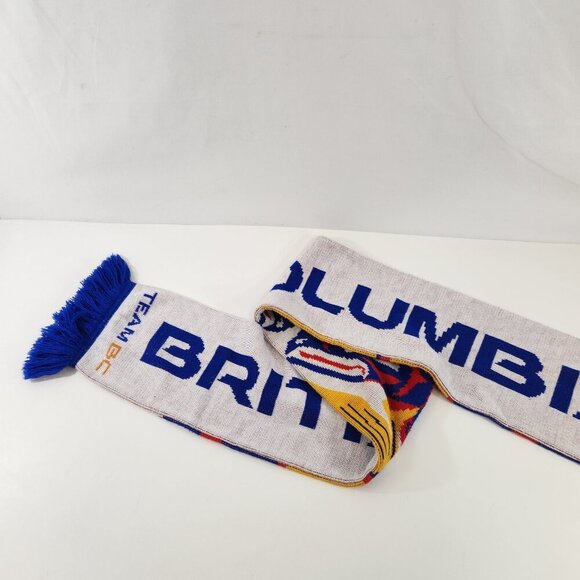 Team BC British Columbia Soccer Scarf First Nations Salmon Fish Design Ruffneck - Picture 5 of 9